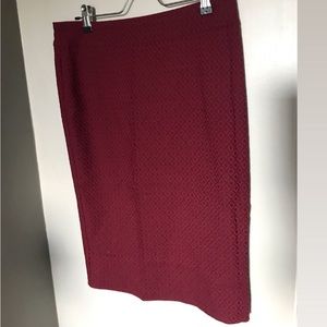 Geometric Pattern Pencil Skirt